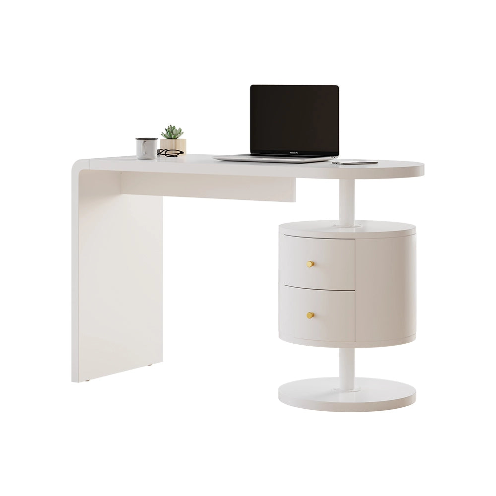 Vicco Scrivania Bianco lucido 120 x 50 cm con 2 cassetti