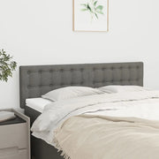Testiera Grigio Scuro 144x5x78/88 cm in Tessuto 346457
