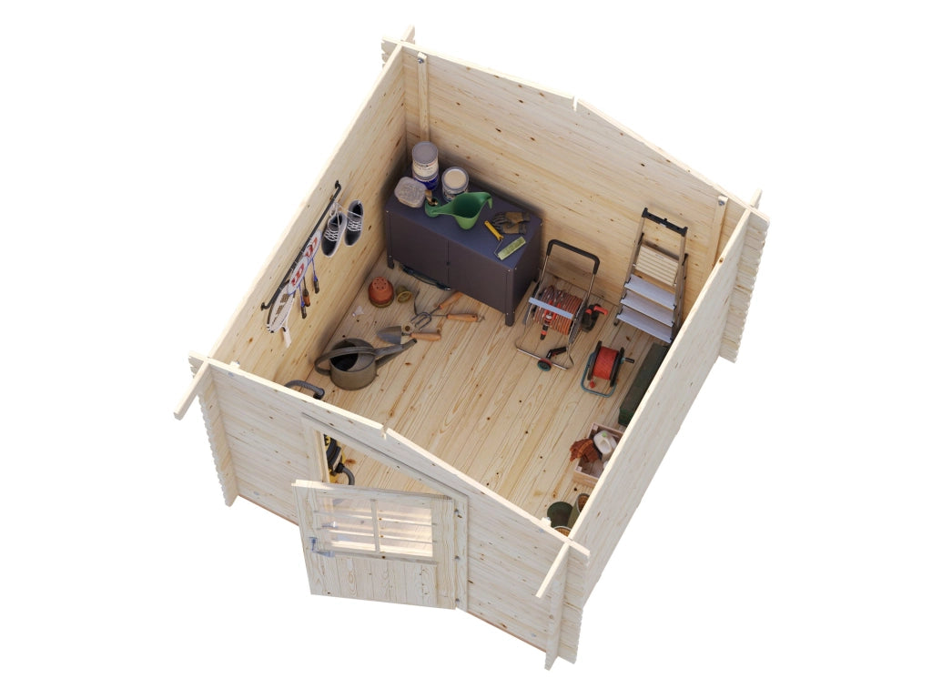 Casetta in legno non trattato Vivian 3,8 m2