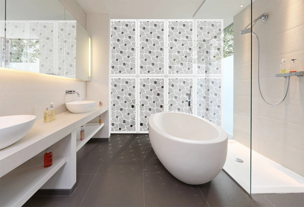 AIM - Pannello in PVC traforato - Parasole Colore: bianco, Misura: 73x148 cm