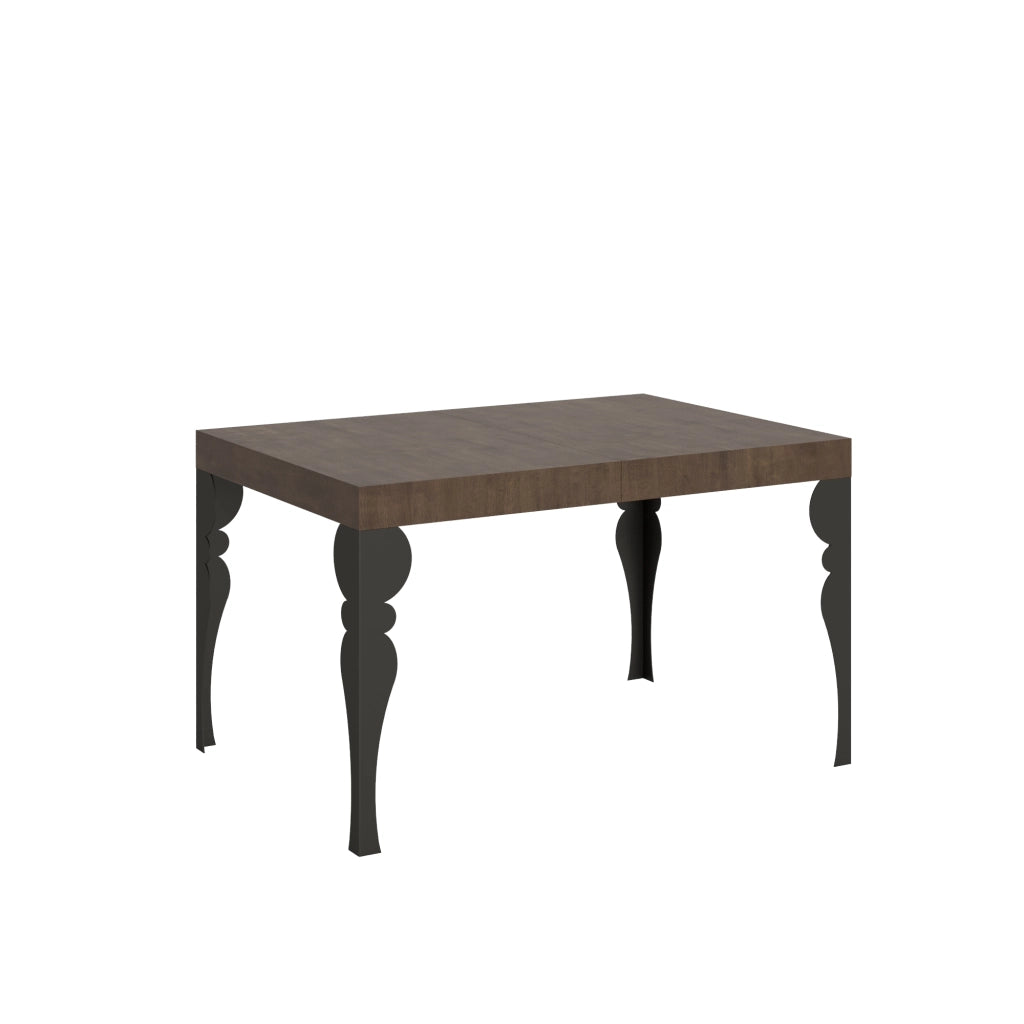 Tavolo allungabile 90x140/244 cm Paxor Noce telaio Antracite