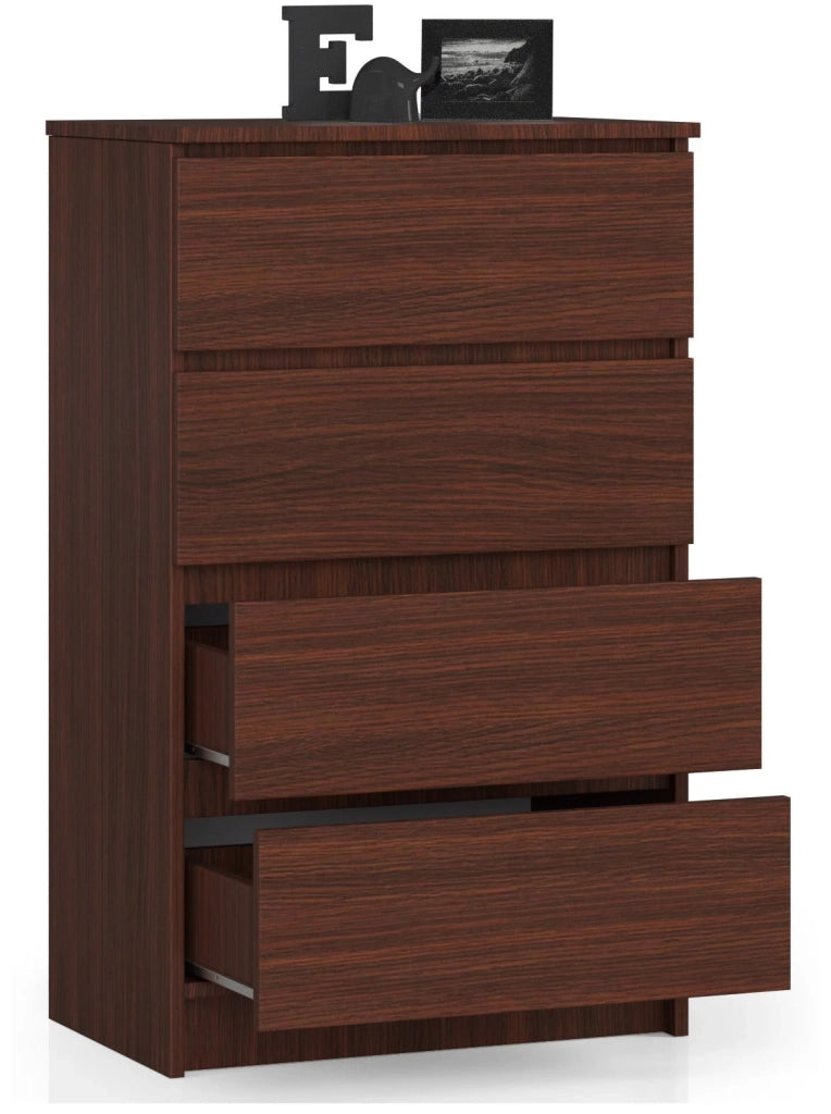 Cassettiera AKORD K60 Cassettiera Wengé 60 cm 4 cassetti 60x40x99 cm