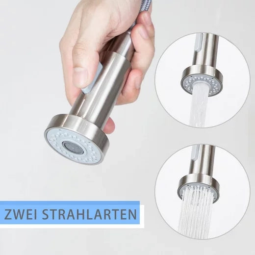 ZMH Rubinetti cucina sabbia nichel per doccia rubinetto girevole estensibile per cucina e bagno