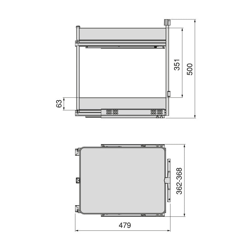 Portabottiglie laterale estraibile Harmony con chiusura soft, Modulo larghezza 150mm altezza 700mm, Acciaio e Legno, G..