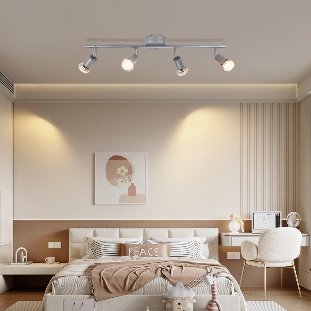 ZMH Faretto da soffitto 4 fiamme GU10 moderni per corridoio con lampadine incluse