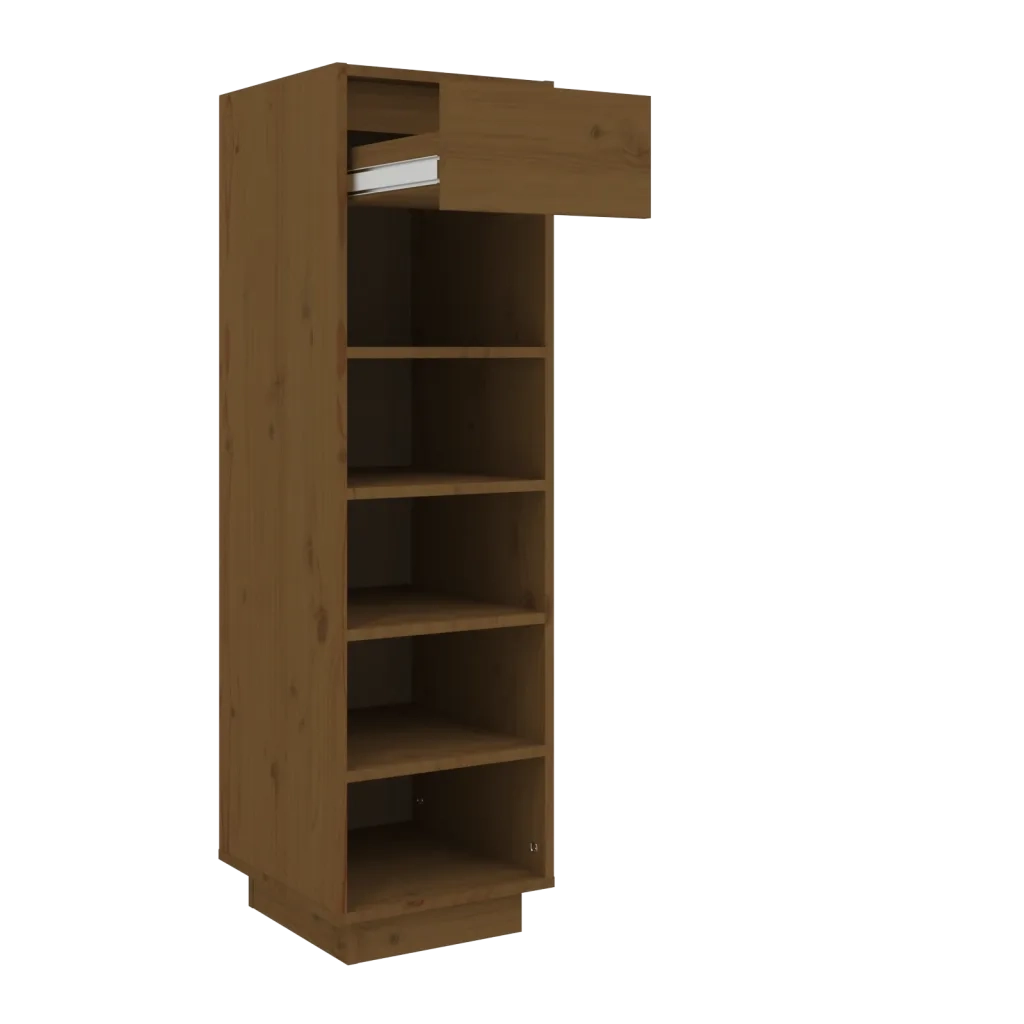 Scarpiera Marrone Miele 34x30x105 cm in Legno Massello di Pino