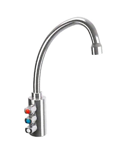 RUBINETTO 3 VIE CROMATO con tre maniglie TWRUBDOM Think Water