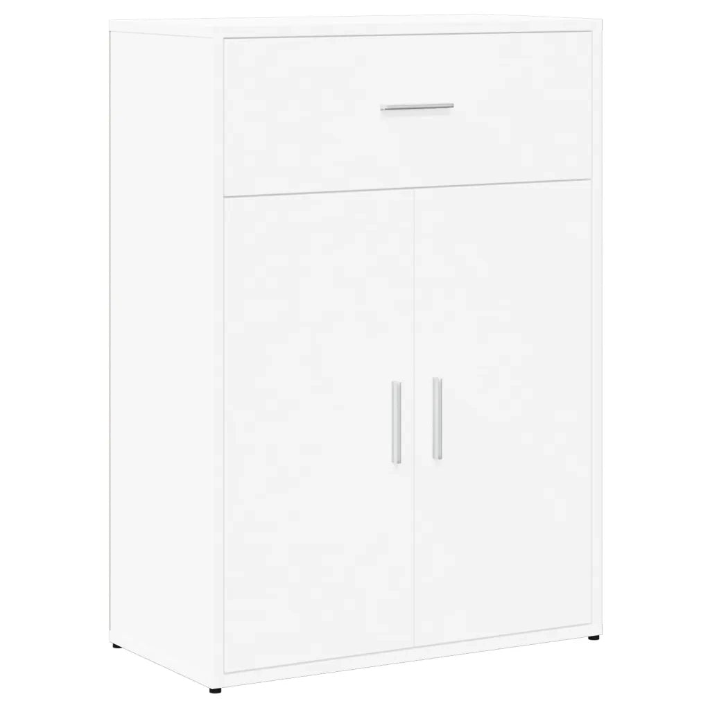Credenze 2 pz Bianche 60x30x84 cm in Legno Multistrato