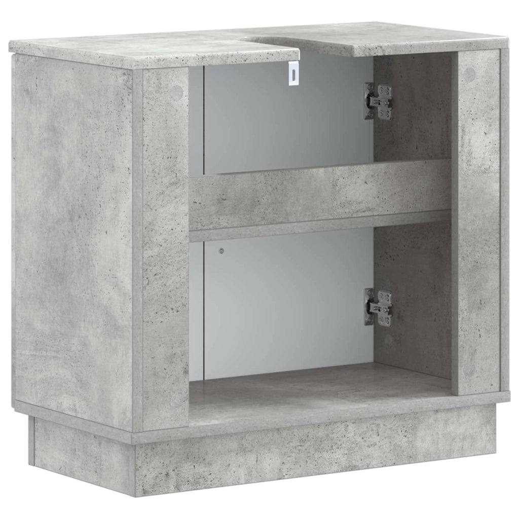 Armadio per Lavabo da Bagno HOORN Grigio Cemento 897228