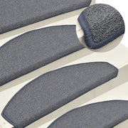 Tappetini per Scale 15 pz Grigio Chiaro e Blu 65x24x4 cm cod mxl 64282
