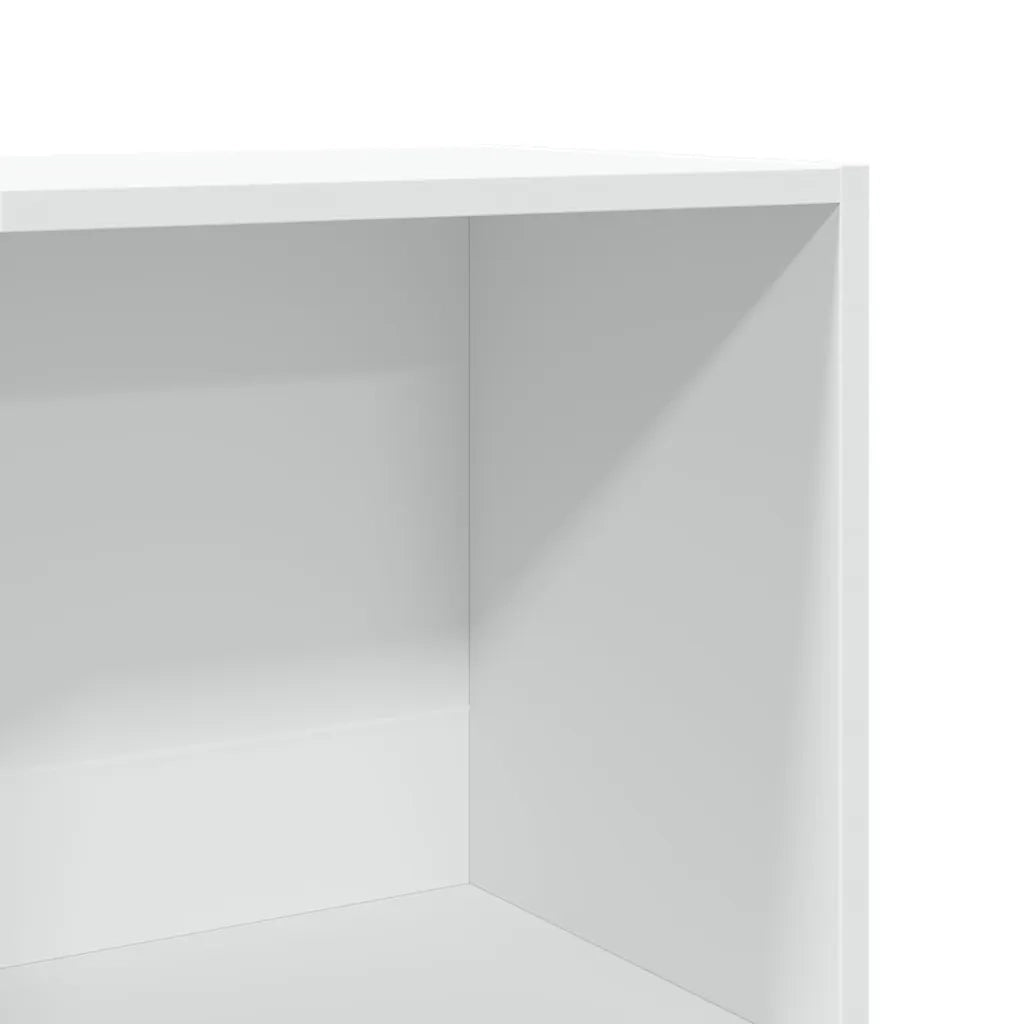 Libreria-Scaffale per Libri-Mobile di Stoccaggio Bianca 40x30x114 cm in Legno Multistrato