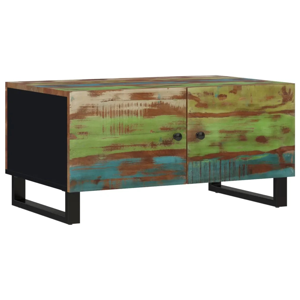 Tavolino Soggiorno 80x50x40 cm Massello Recupero e Multistrato cod mxl 9915
