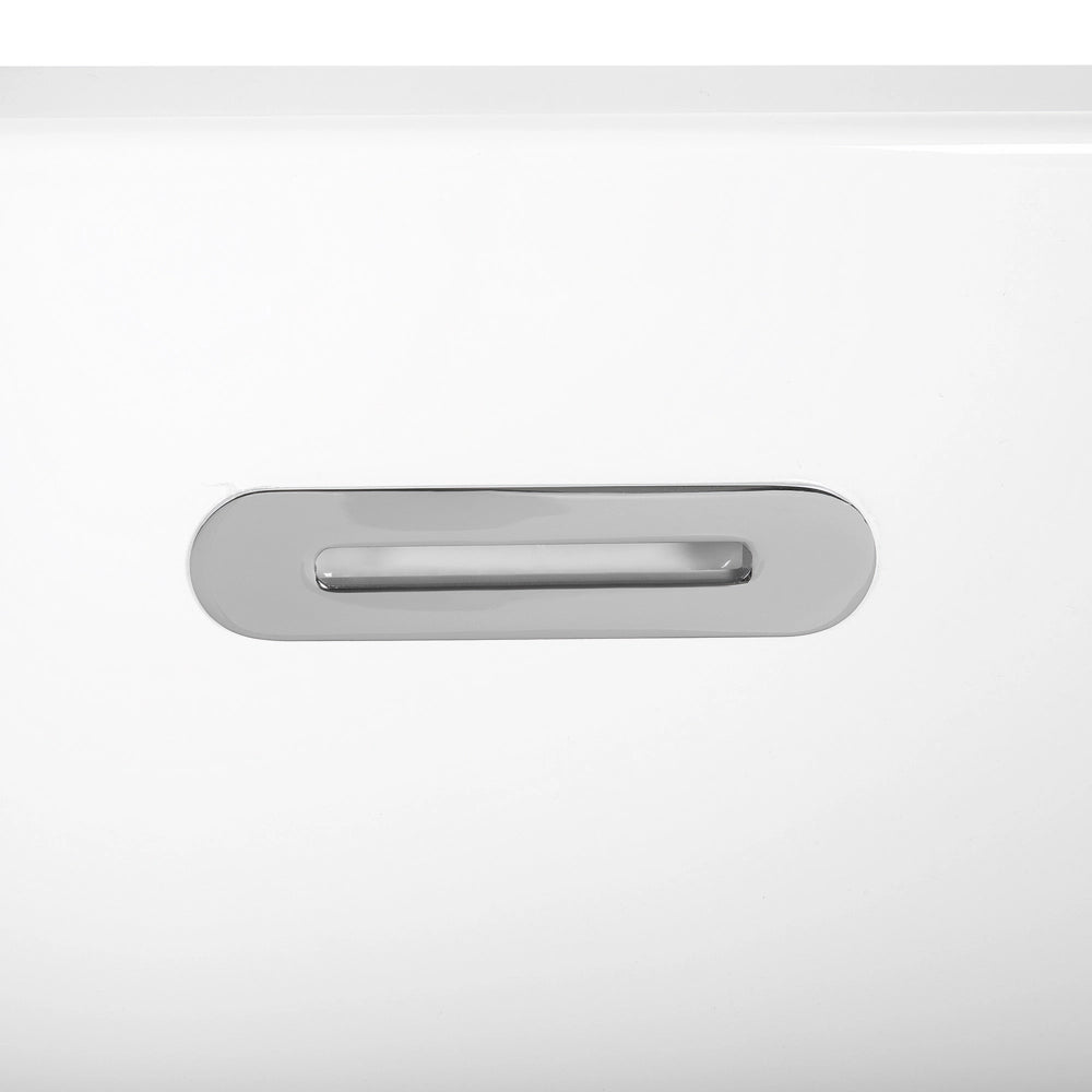 Vasca da bagno freestanding in acrilico sanitario singolo bianco e Nero 173 x 82 cm ovale dal design moderno