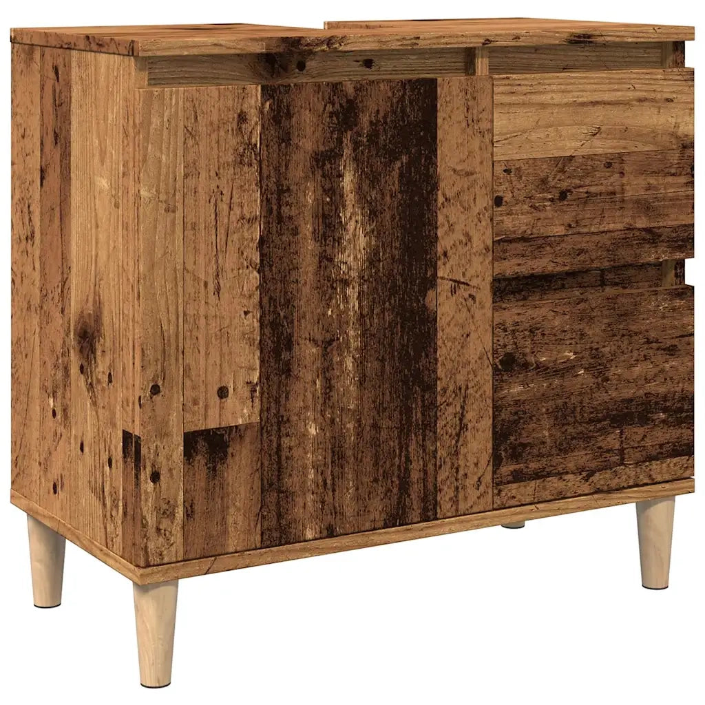 Mobile SottoLavabo | Armadio Lavabo Legno Antico 65x33x60 cm in Truciolato