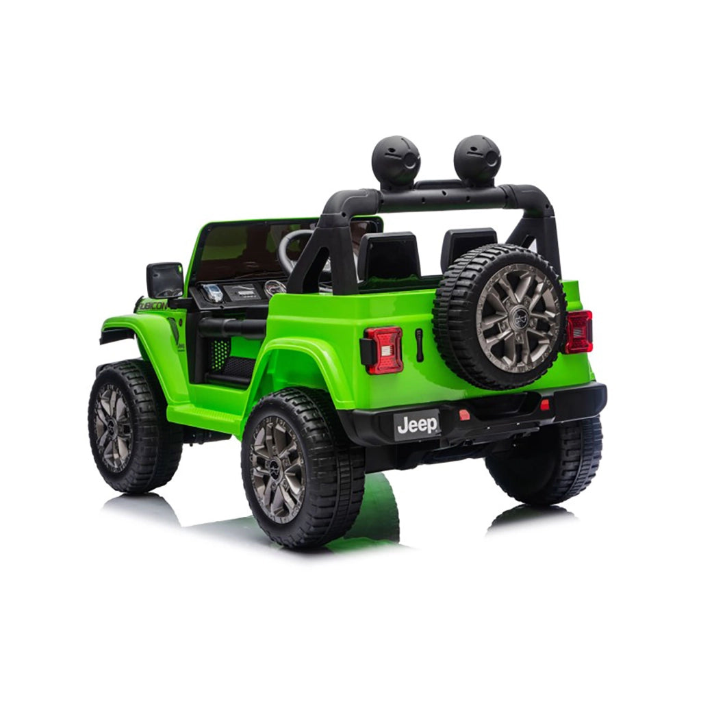 Macchina Elettrica per Bambini Jeep Wrangler Rubicon 12V con Telecomando Verde