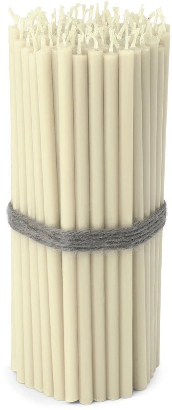 Altaarkaarsen 100x Bianche - Senza Fuliggine - Senza Fumo - Sottili - Alta Qualità Cera Paraffinica - 16 cm Altezza - Alte Candelabre