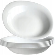 Set di 6 piatti piani profondi KADAX da 23 cm, colore bianco.