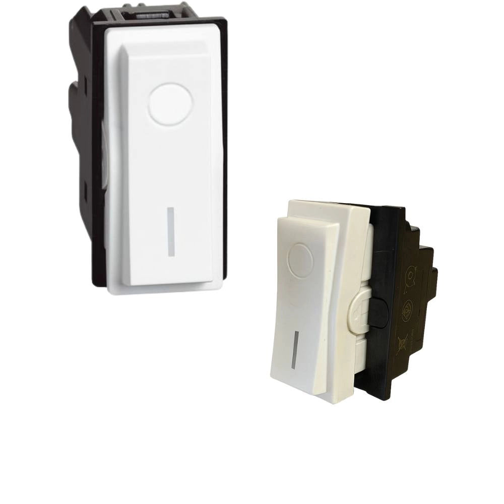 bticino living now interruttore bipolare illuminabile 16ax 250vac *** colore bianco, confezione 1
