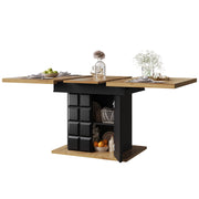 Tavolo da pranzo allungabile con contenitore; regolazione in 3 passaggi; per cucina e soggiorno; 110-140 × 80 × 75 cm