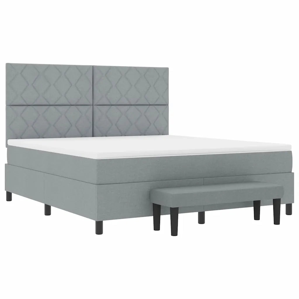 Letto a molle con materasso Grigio chiaro 180 x 200 cm 3344163