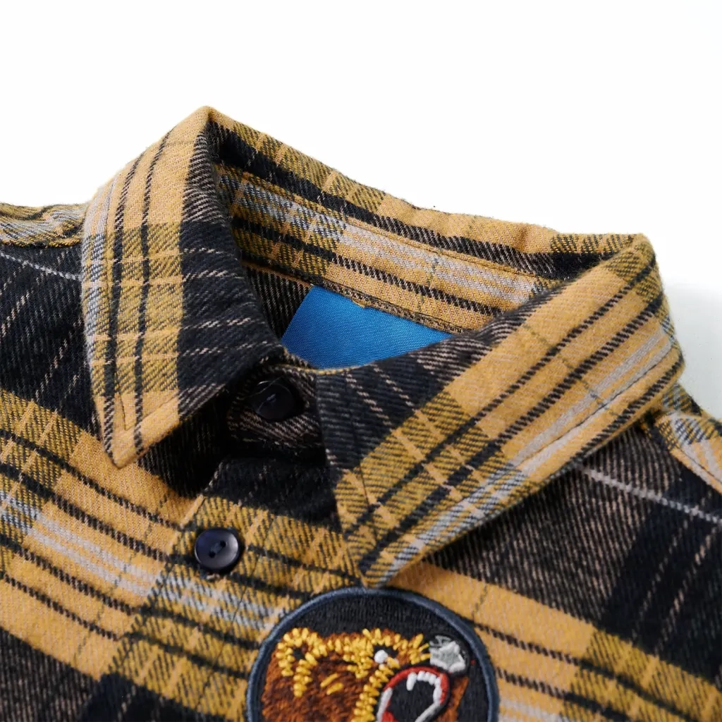 Camicia a Quadri da Bambino Gialla e Nera 128cod mxl 132545