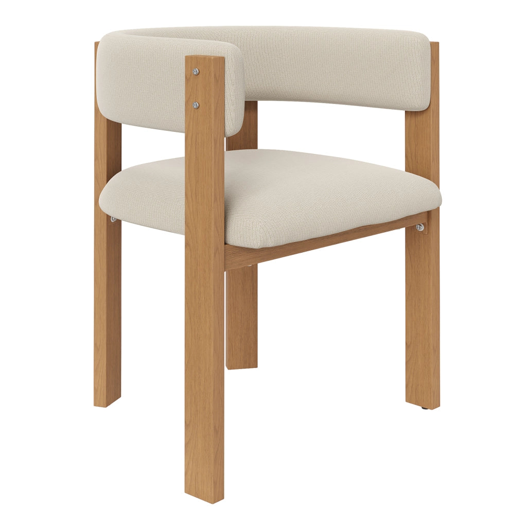 Sedie da Pranzo Imbottite Set 4 Pezzi ¨C MINIMAL ¨C Gambe in Metallo Effetto Legno