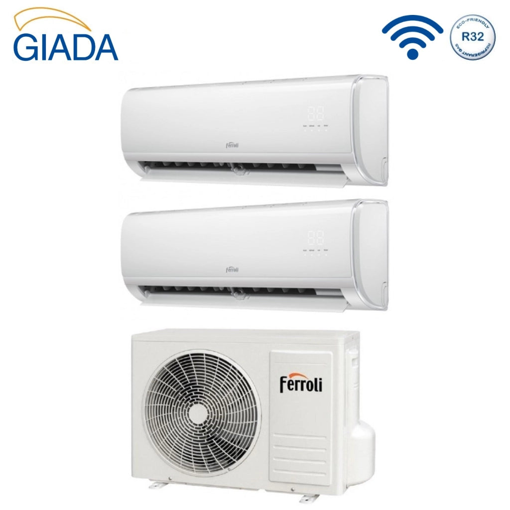 Condizionatore Dual Split Ferroli Giada M 9+12 con 18-2 Wi-Fi Integrato