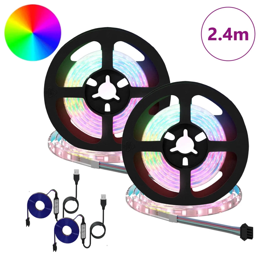 Striscia LED 2 pz Nero e trasparente 1200 mm Rame e plastica CFW3868464