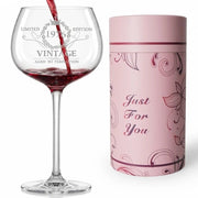 Vetro personalizzato con incisione 1976 - Regalo 50° compleanno - Decorativo - Con scatola e cartolina - Per donne - Vetro decorativo