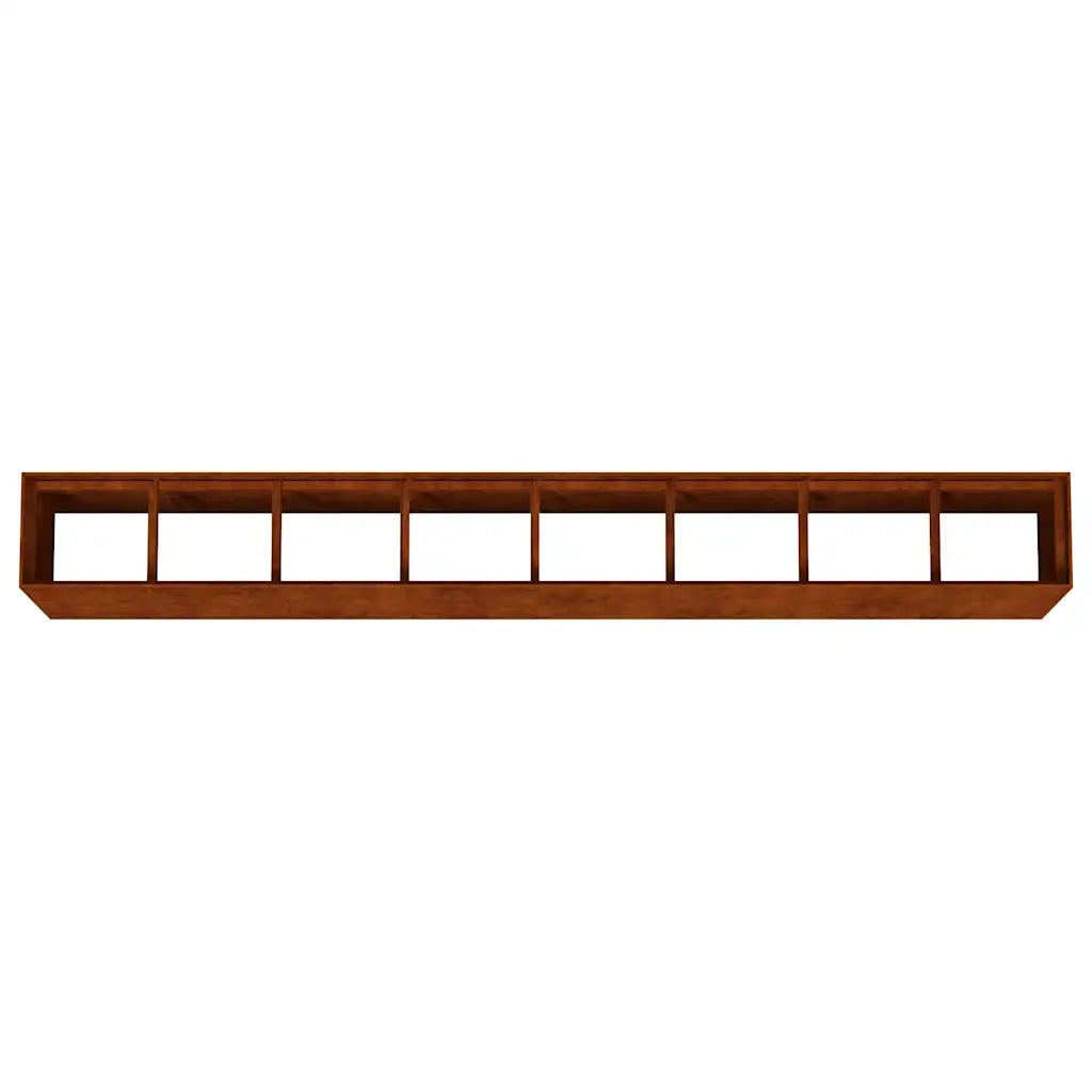 Fioriera Rialzata da Giardino 360x40x80 cm in Acciaio Corten