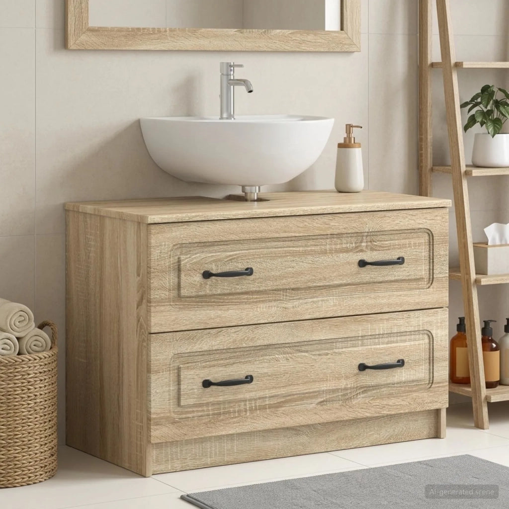 Armadio per Lavabo da Bagno UTRECHT Rovere Sonoma 897677