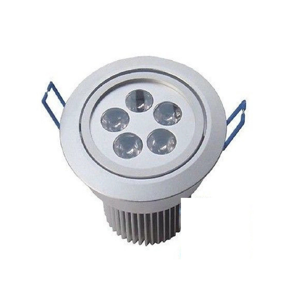 Trade Shop - Faro Faretto Led Basculante Da Incasso 5w A Molla Con Alette Luce Fredda Calda - -bianco Freddo      -