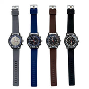 Trade Shop - Orologio Sportivo 46 Mm Impermeabile Con Cinturino In Silicone E Quadrante Cronografico Moderno -