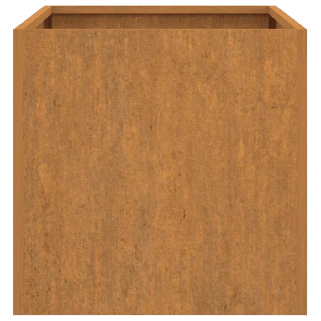 Fioriera rialzata per piante e fiori terrazza giardino 62 x 30 x 29 cm acciaio corten marrone 02_0037740