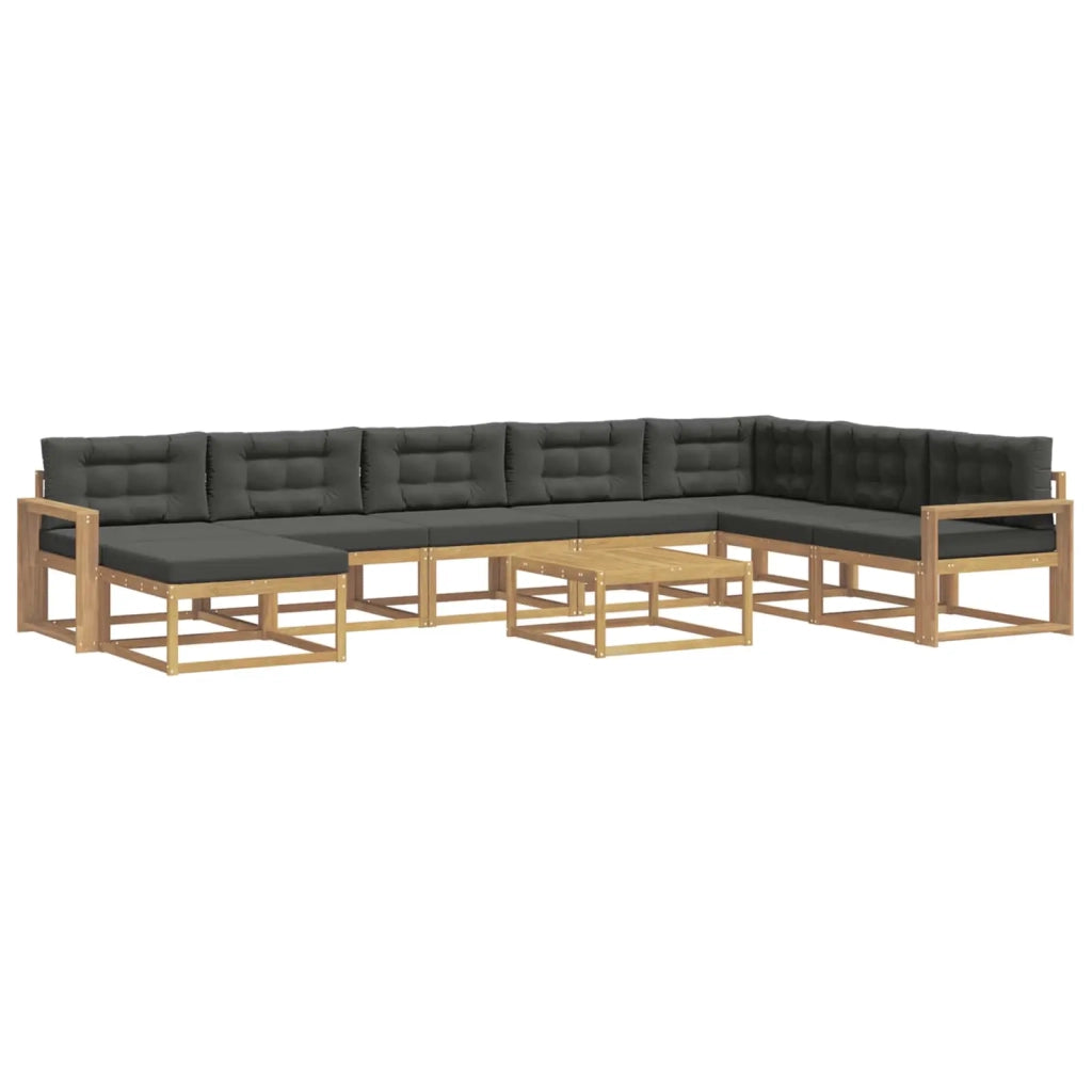 Set di divani da esterno 9 pz Bianco e Antracite 3386906
