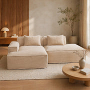 Divano letto 182x88x84 cm in tessuto beige, per piccoli spazi