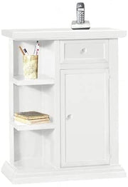 MAURY'S MOBILE PORTA TELEFONO ARTE POVERA IN LEGNO 60 X 36 X H73 CM BIANCO