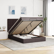Struttura Letto Pouf con Materasso 140x200 cm in Tessuto 3314013