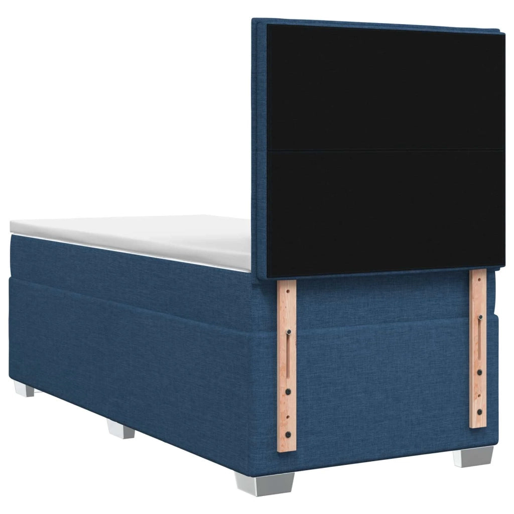 Letto box spring con materasso Blu 90 x 190 cm Tessuto 3453296