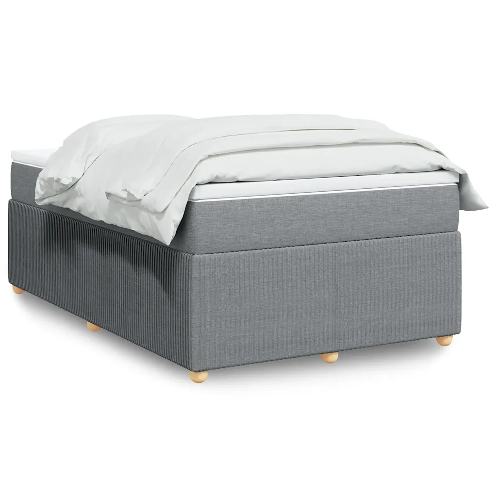 Giroletto a Molle con Materasso Grigio Chiaro 120x190cm Tessuto