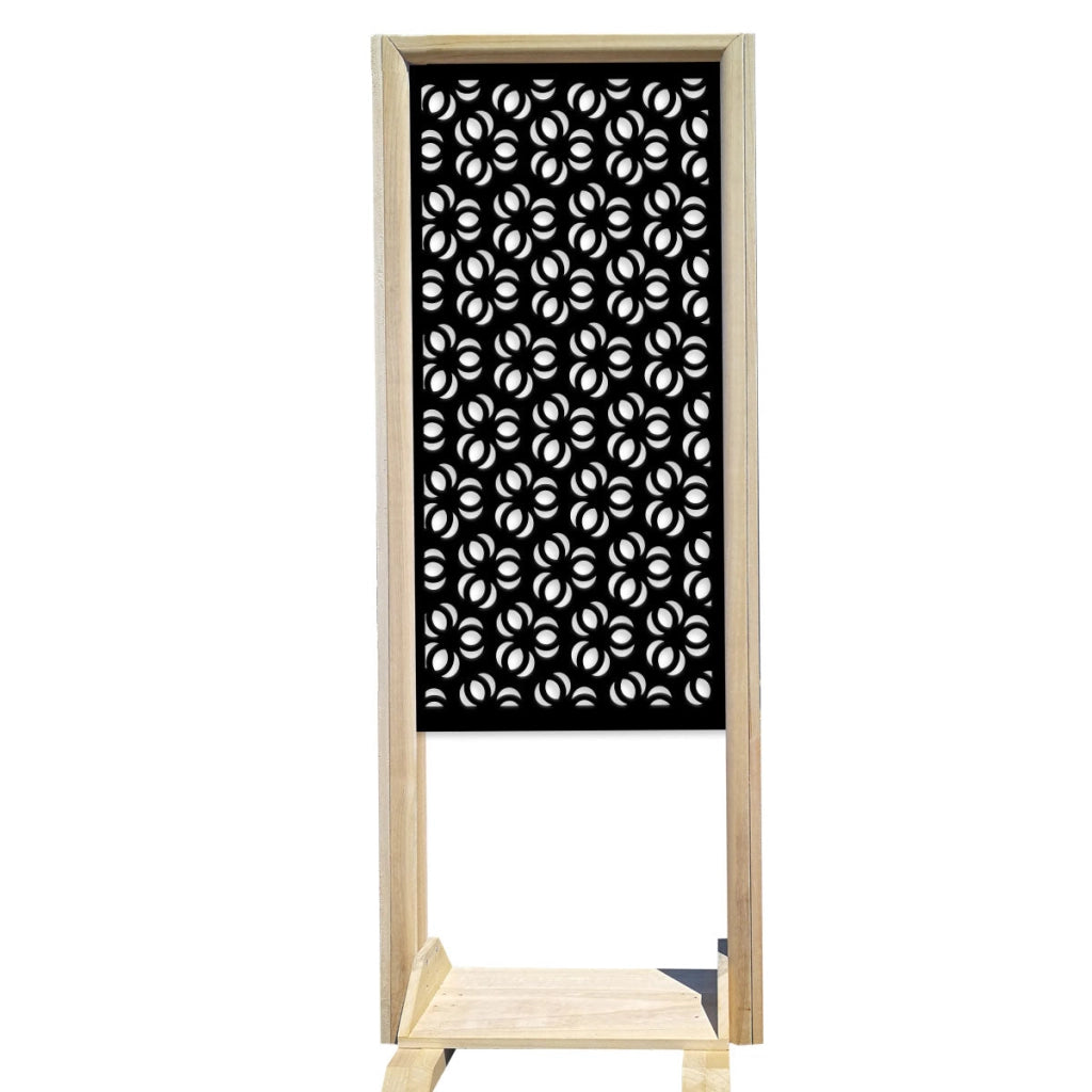 ELLISSE - Separè - Paravento modulabile - 70x190cm - in Legno e PVC Colore: nero