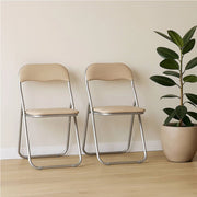 Set di due sedie Antenore, colore beige, Misure 43 x 47 x 78 cm