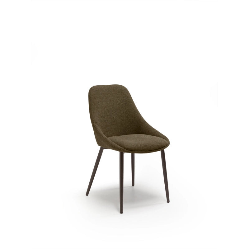 Sedia in tessuto easy-clean Gambe in metallo verniciato Kira 51cm X 59cm H 85cm Stones
