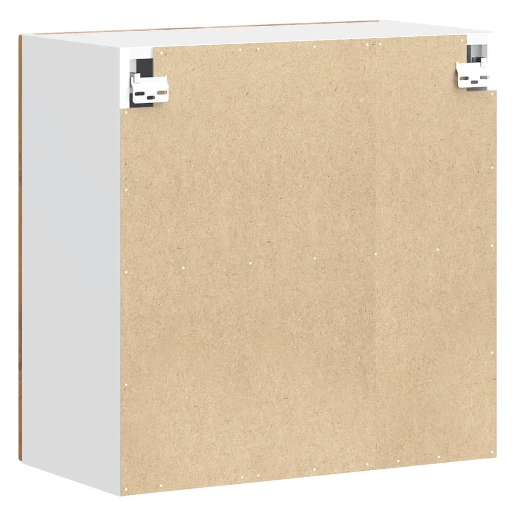 Pensile da cucina di grandi dimensioni con vani contenitori 60 x 31 x 60 cm pratico effetto legno anticato legno composito marrone 02_0050370