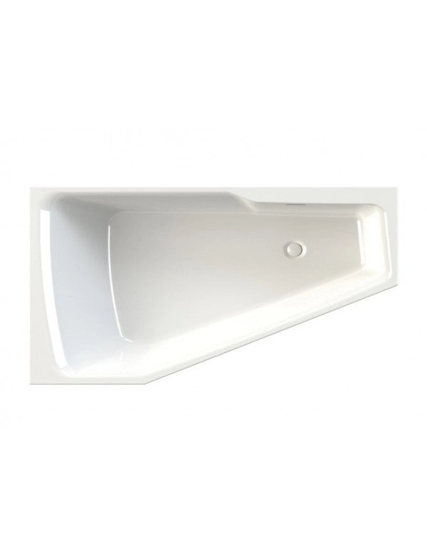 Vasca da bagno grande in acrilico ad angolo destro RIHO RETHINK SPACE L 180x110 cm
