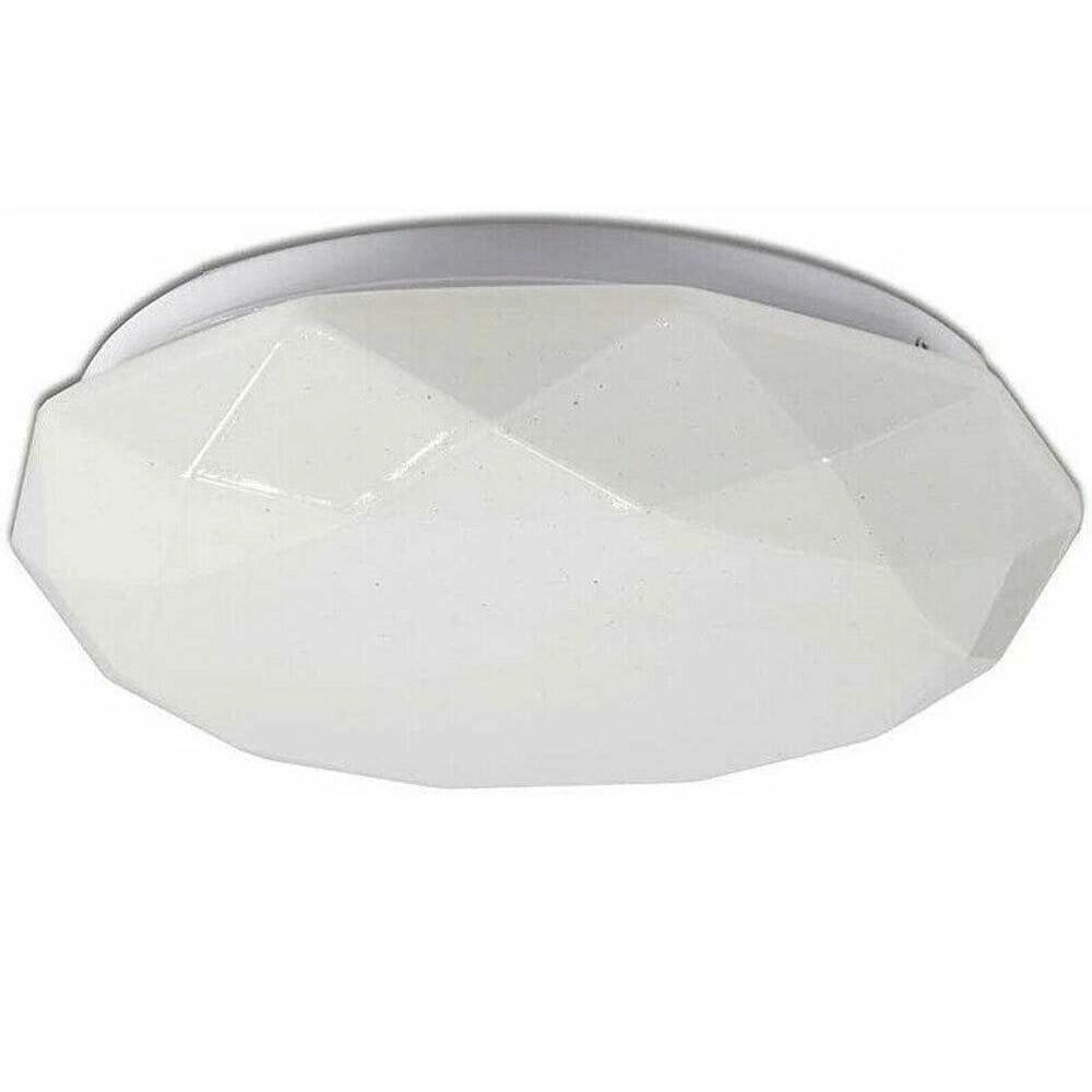 Trade Shop - Plafoniera Soffitto Lavorata 24 Watt 48led Moderno Luce 3000k 4000k 6500k C-0 -