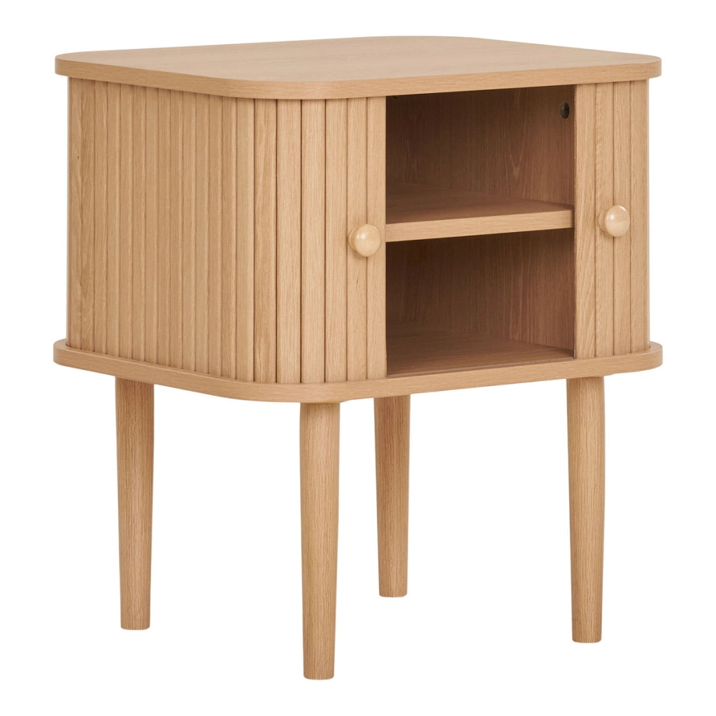 Comodino Nikko, Marrone, MDF, 45x40x50,5 cm