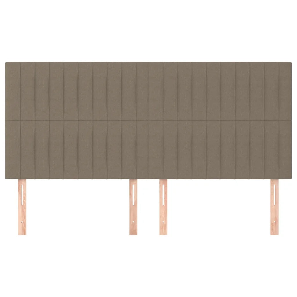 Testiera per letto Tortora 200x5x118/128 cm Tessuto 3116596