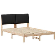 Letto matrimoniale | Letto per adulti | Struttura del Letto con testiera Marrone e nero 160 x 200 cm