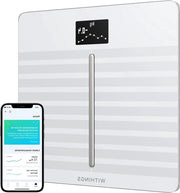 Pesa Body Cardio - smart Wi-Fi pesa con analisi della composizione corporea monitoraggio dello stato di salute cardiaca età vascolare IMC massa grassa massa muscolare massa ossea percentuale di acqua - Bianco - Connessione wireless